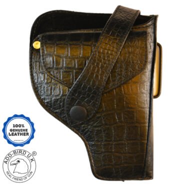 Black revolver holster cover designed for secure, comfortable carry and protection of your firearm.