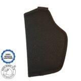 Black inner pistol holster designed for secure carry, comfort, and firearm protection. gunguru