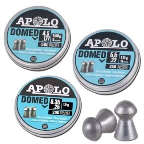 APOLO DOMED .177 caliber air gun pellets for superior accuracy and long-range performance